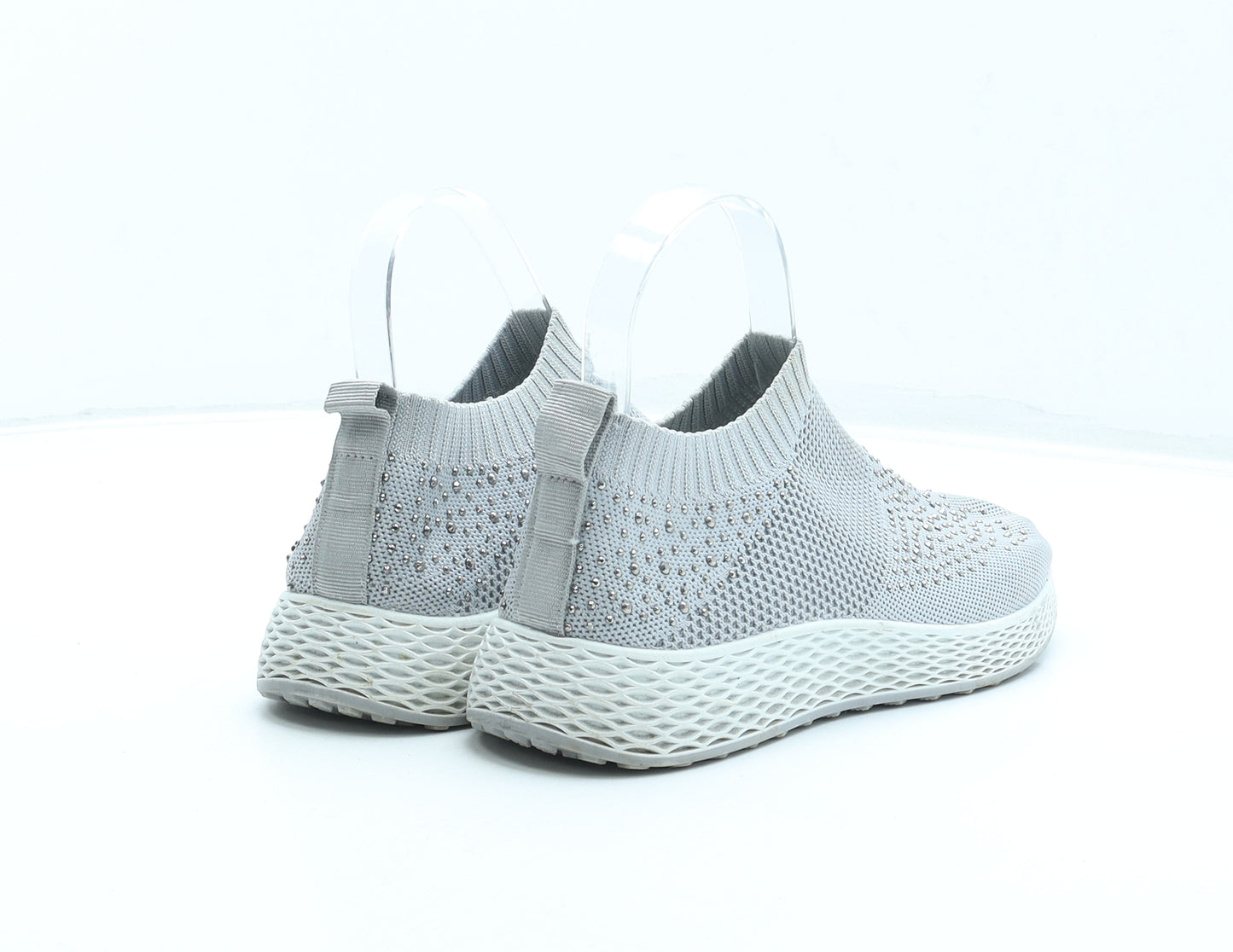 Preworn Womens Grey Polyester Trainer UK 4