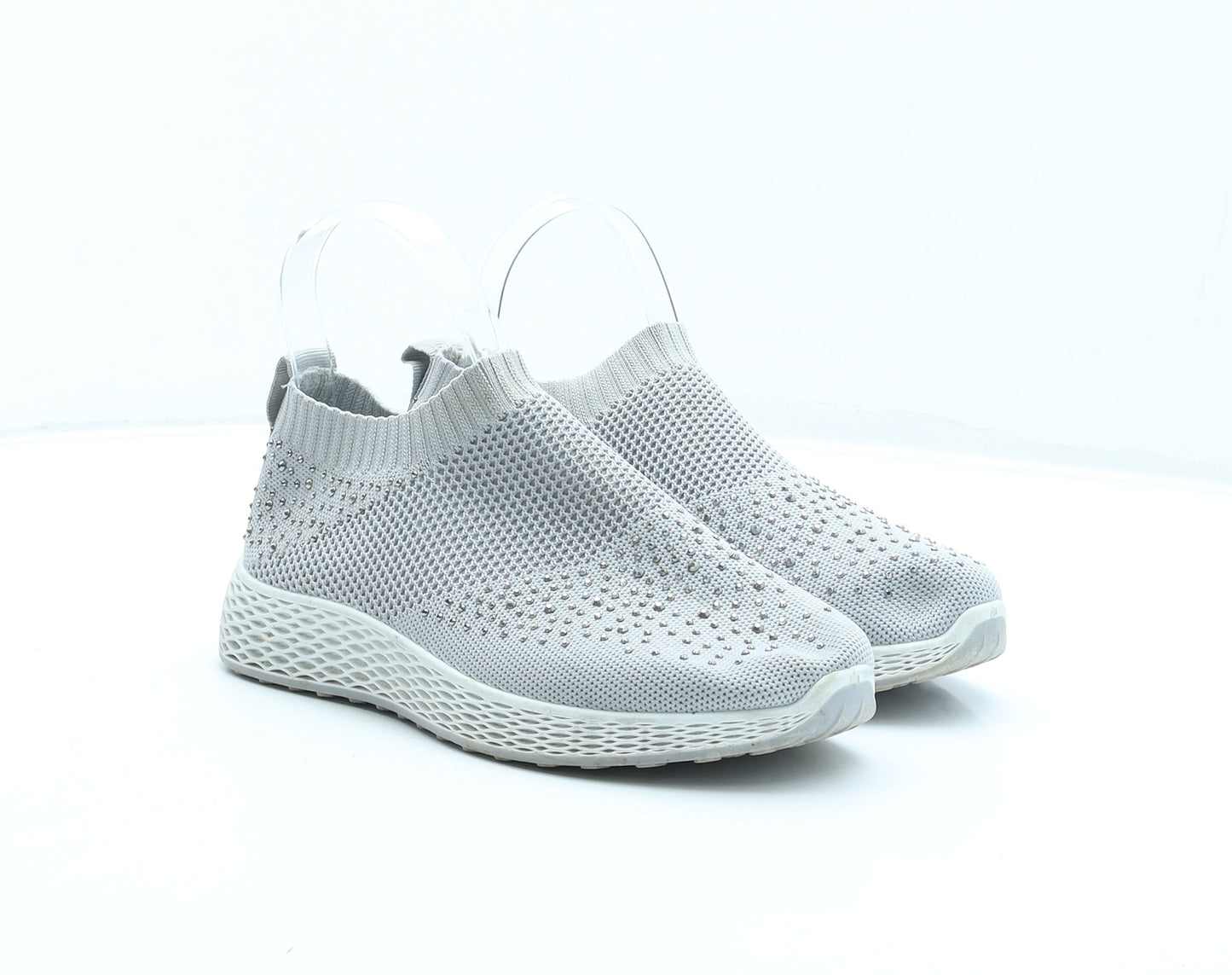 Preworn Womens Grey Polyester Trainer UK 4