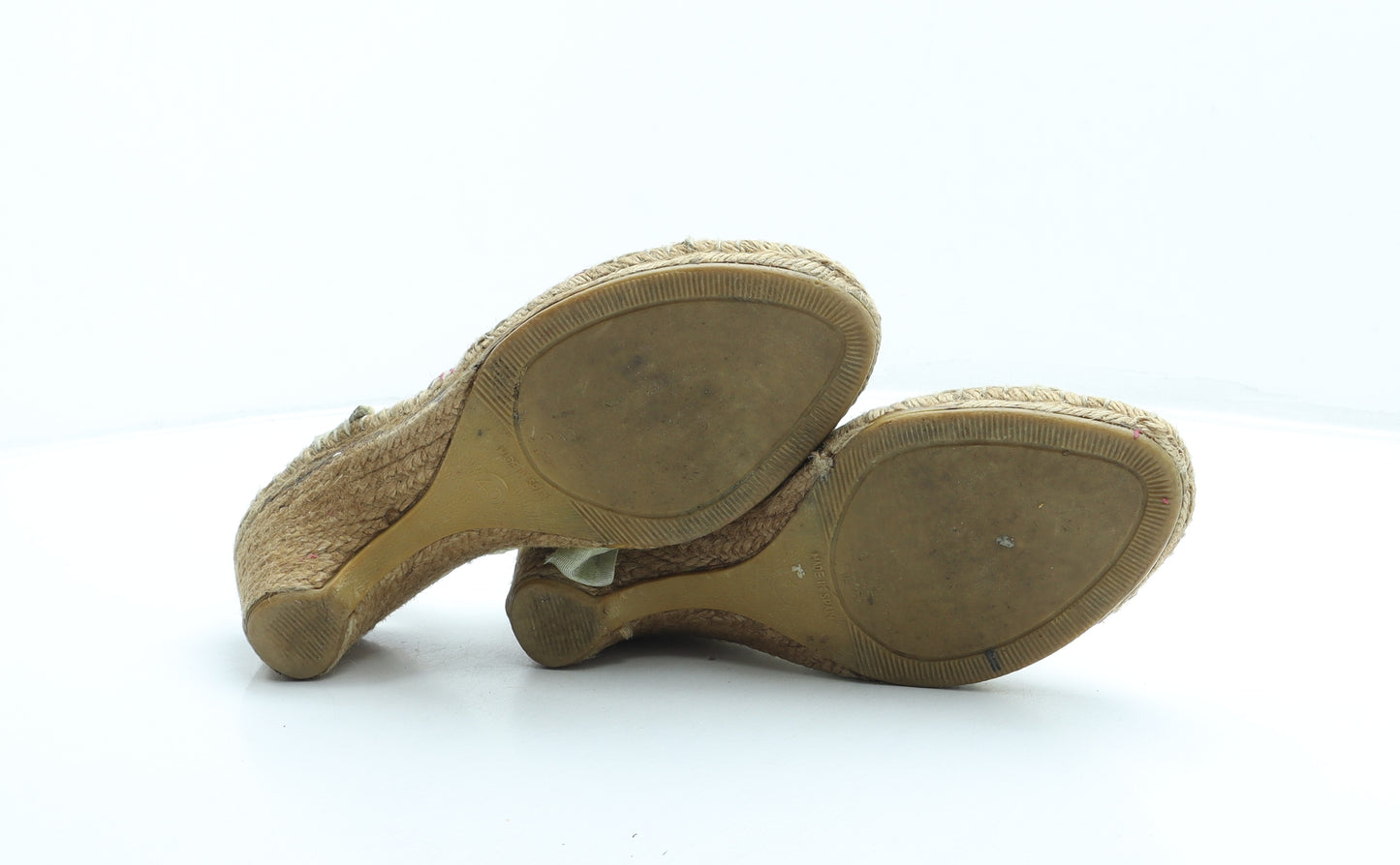 Preworn Womens Multicoloured Floral Synthetic Espadrille Heel UK 7 - Fairy