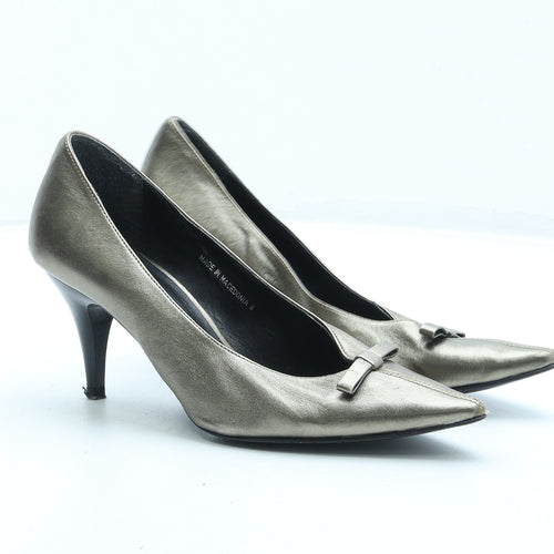 NEXT Womens Gold Leather Court Heel UK 4