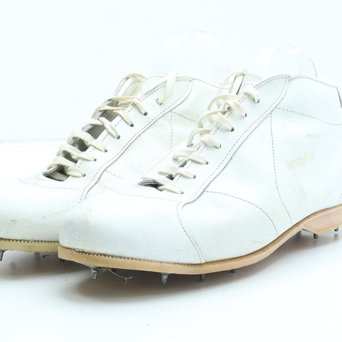 Welkin Mens White Leather Trainer UK 10
