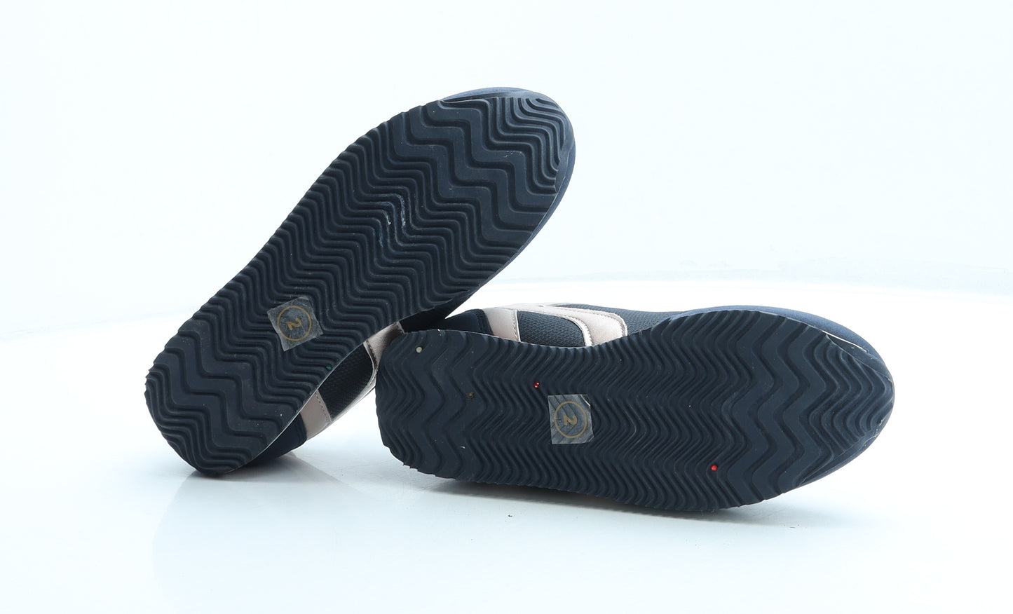 F&F Girls Blue Synthetic Trainer UK 2 34