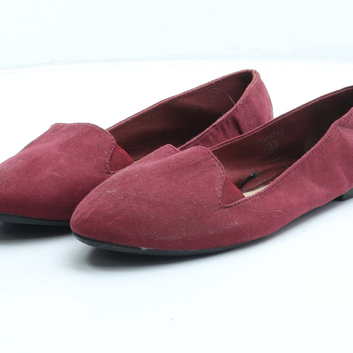 Sole Desire Womens Red Leather Ballet Flat UK 6