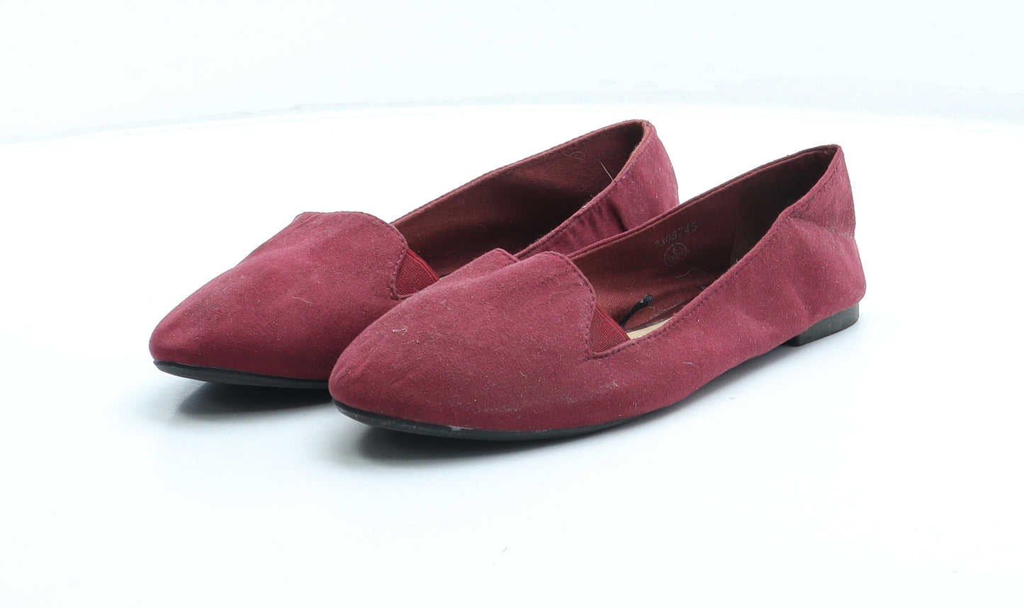Sole Desire Womens Red Leather Ballet Flat UK 6