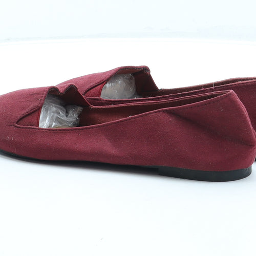 Sole Desire Womens Red Leather Ballet Flat UK 6