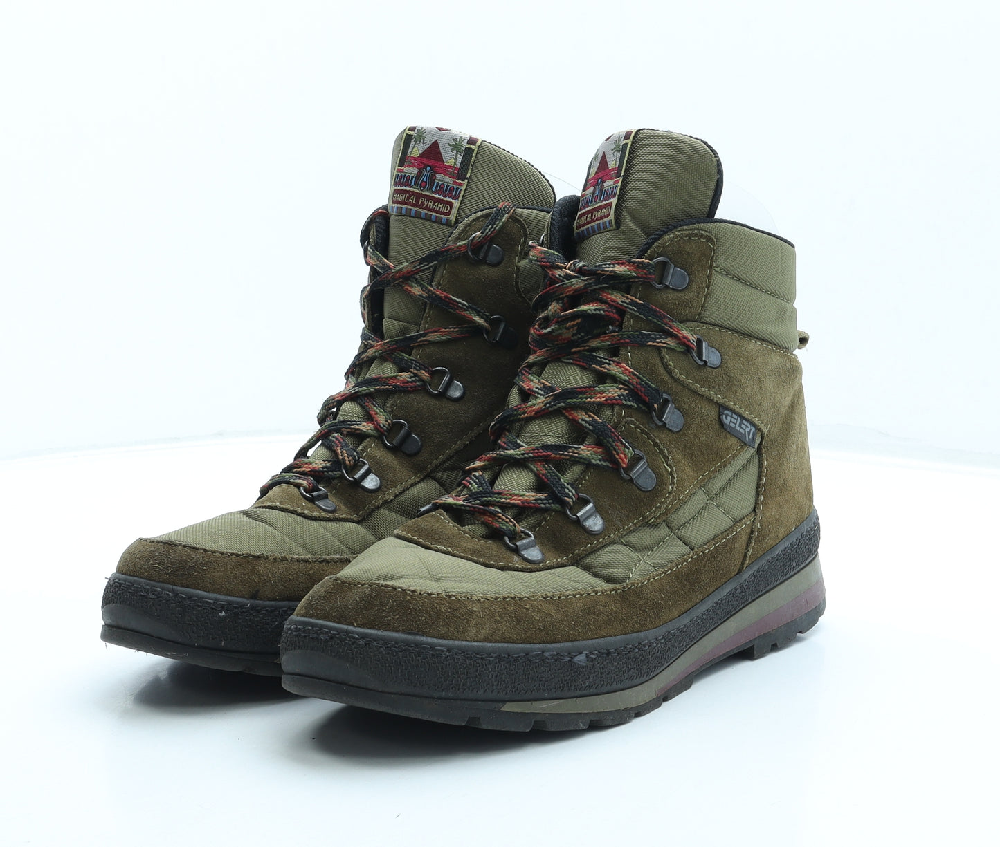 Gelert Mens Green Leather Bootie Boot UK 9 43 - Walking