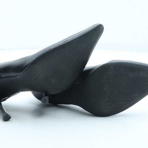 Fiore Womens Black Leather Court Heel UK 4 37