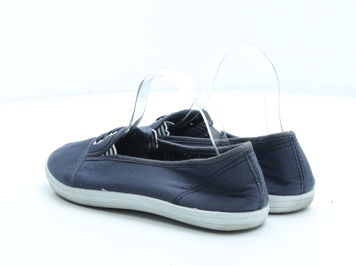 Peacocks Womens Blue Polyester Flat UK 6