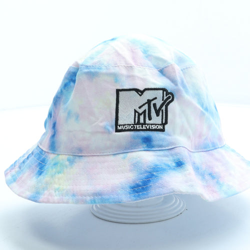 Primark Mens Multicoloured Geometric Cotton Bucket Hat One Size - MTV Tie Dye