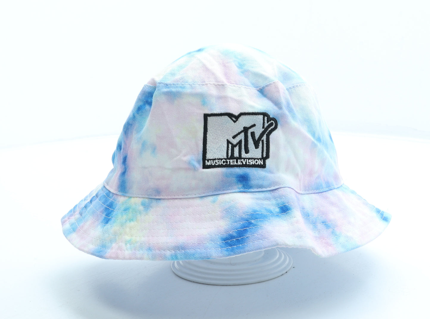 Primark Mens Multicoloured Geometric Cotton Bucket Hat One Size - MTV Tie Dye