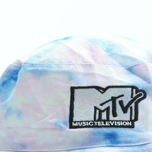 Primark Mens Multicoloured Geometric Cotton Bucket Hat One Size - MTV Tie Dye