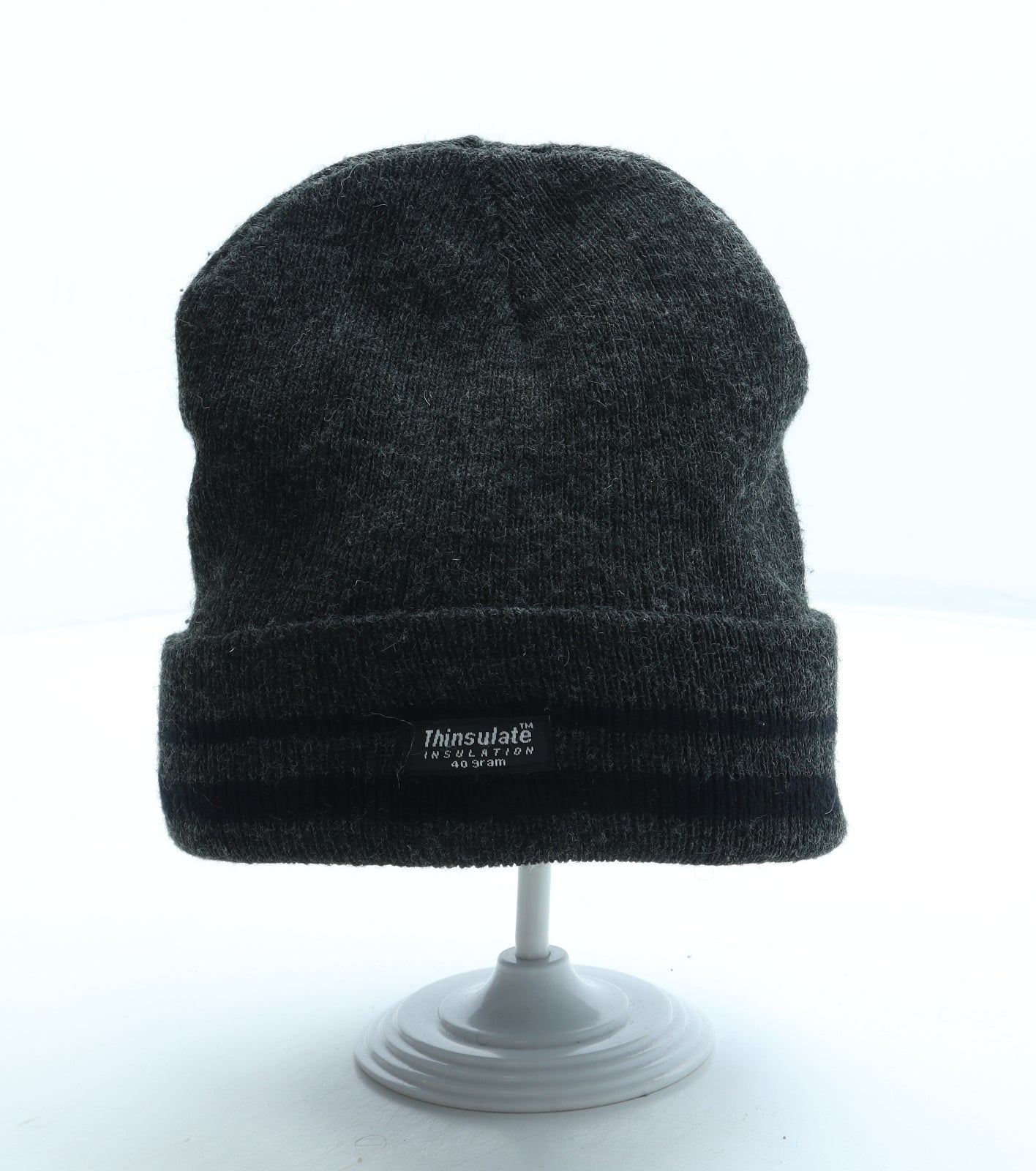 Cedar Wood State Mens Grey Acrylic Beanie One Size - Thinsulate