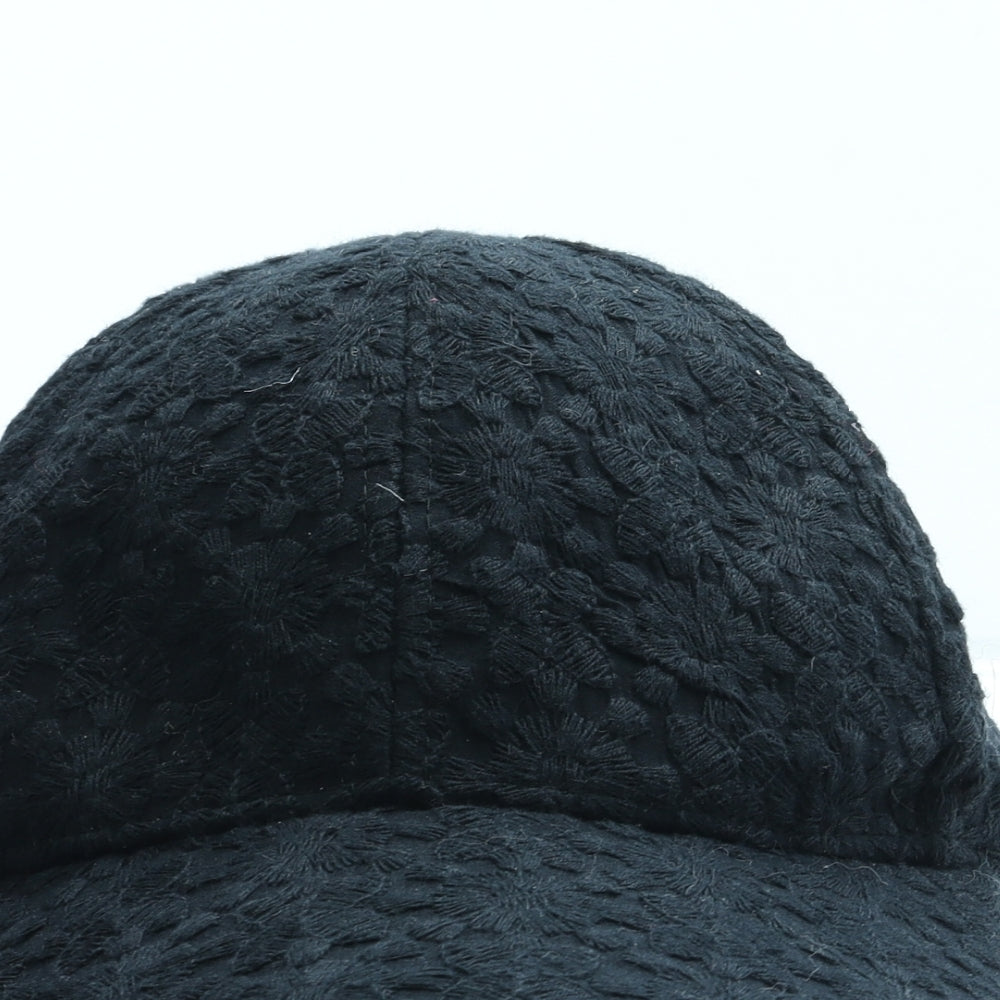 F&F Womens Black Floral Cotton Snapback Size Adjustable