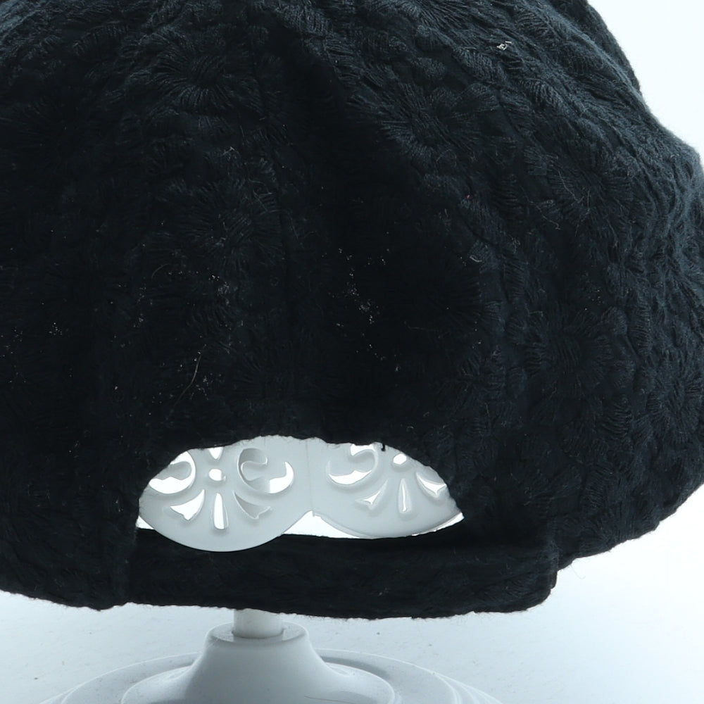 F&F Womens Black Floral Cotton Snapback Size Adjustable