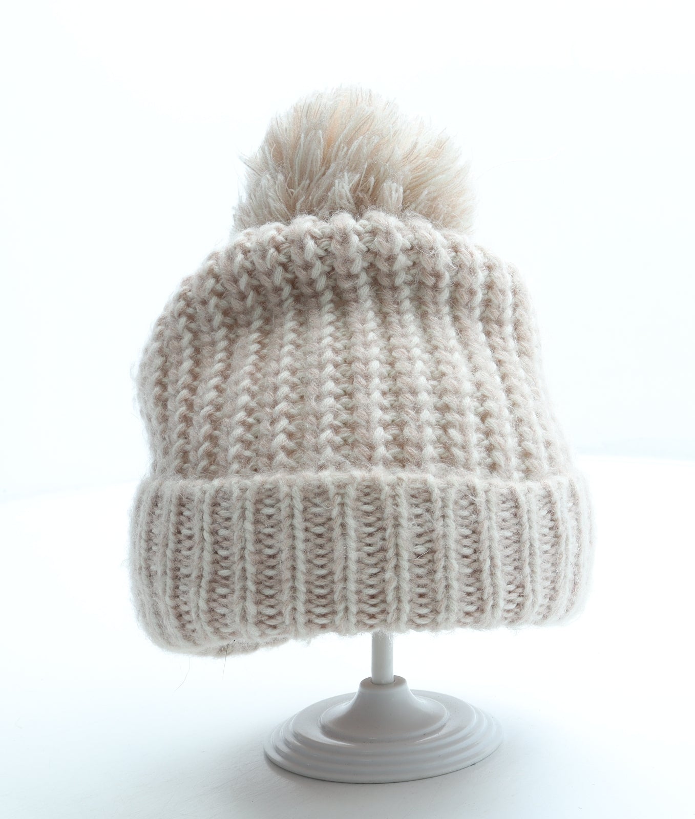 Marks and Spencer Womens Pink Acrylic Bobble Hat One Size