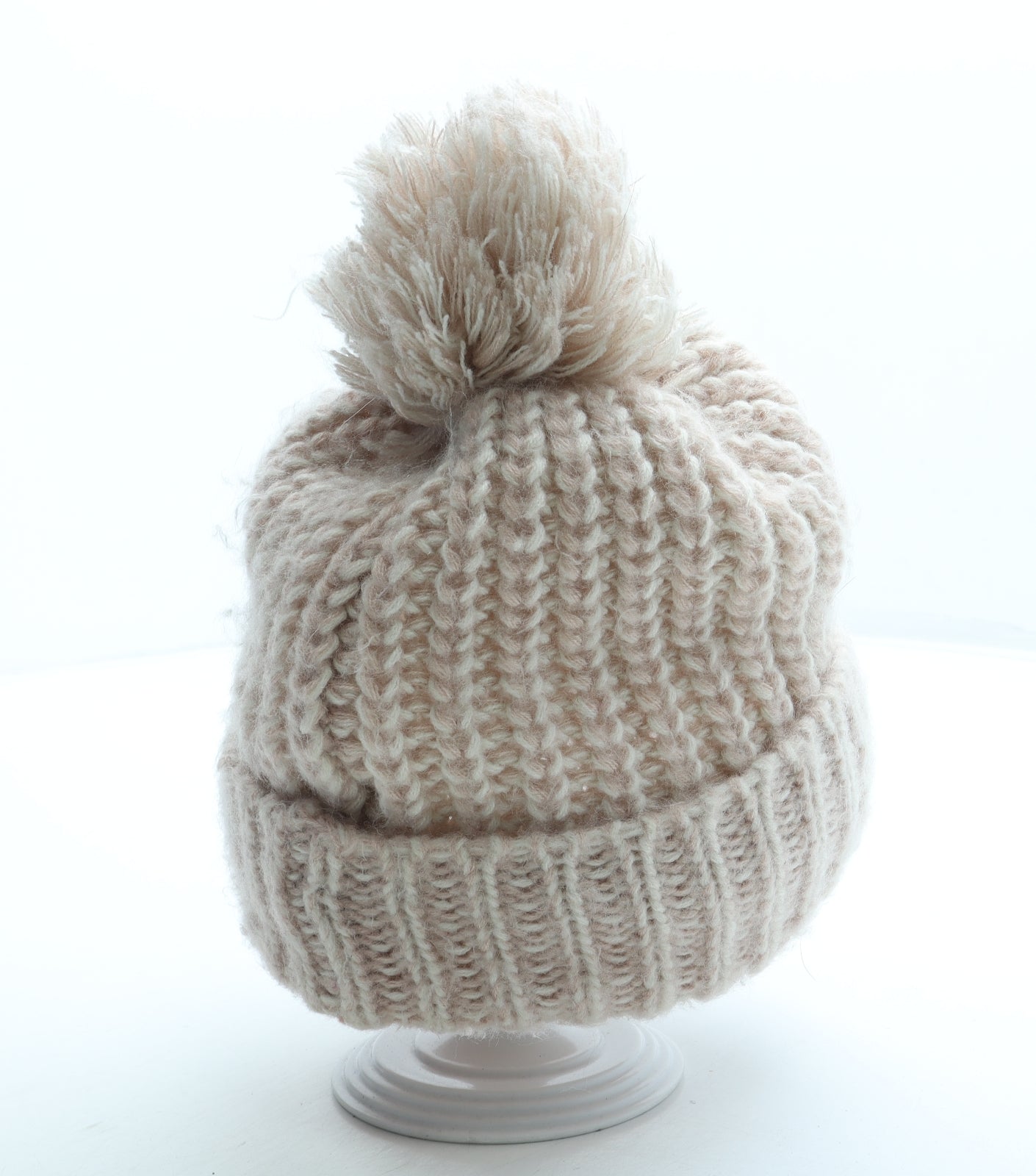 Marks and Spencer Womens Pink Acrylic Bobble Hat One Size