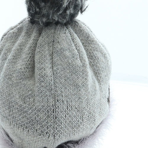 George Womens Multicoloured Geometric Acrylic Bobble Hat One Size - Dog Heart