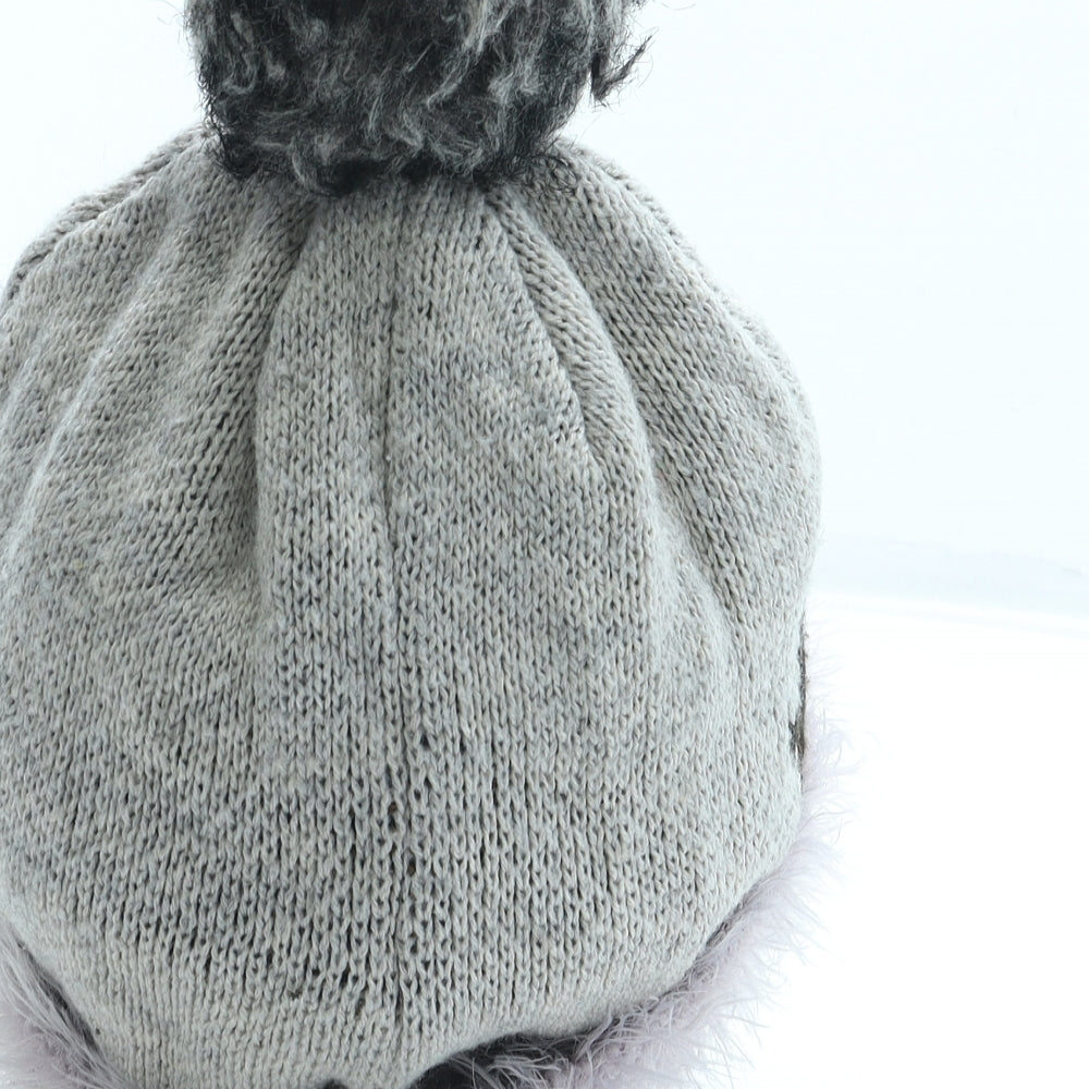 George Womens Multicoloured Geometric Acrylic Bobble Hat One Size - Dog Heart