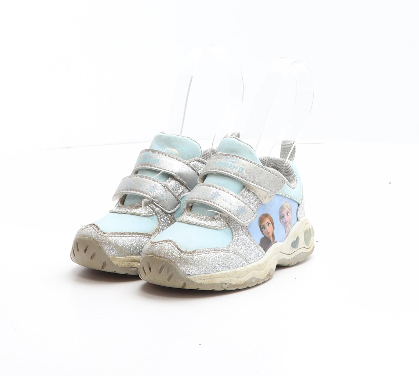 Disney Girls Blue Synthetic Trainer UK 6 23 - Frozen, Anna and Elsa, Light up