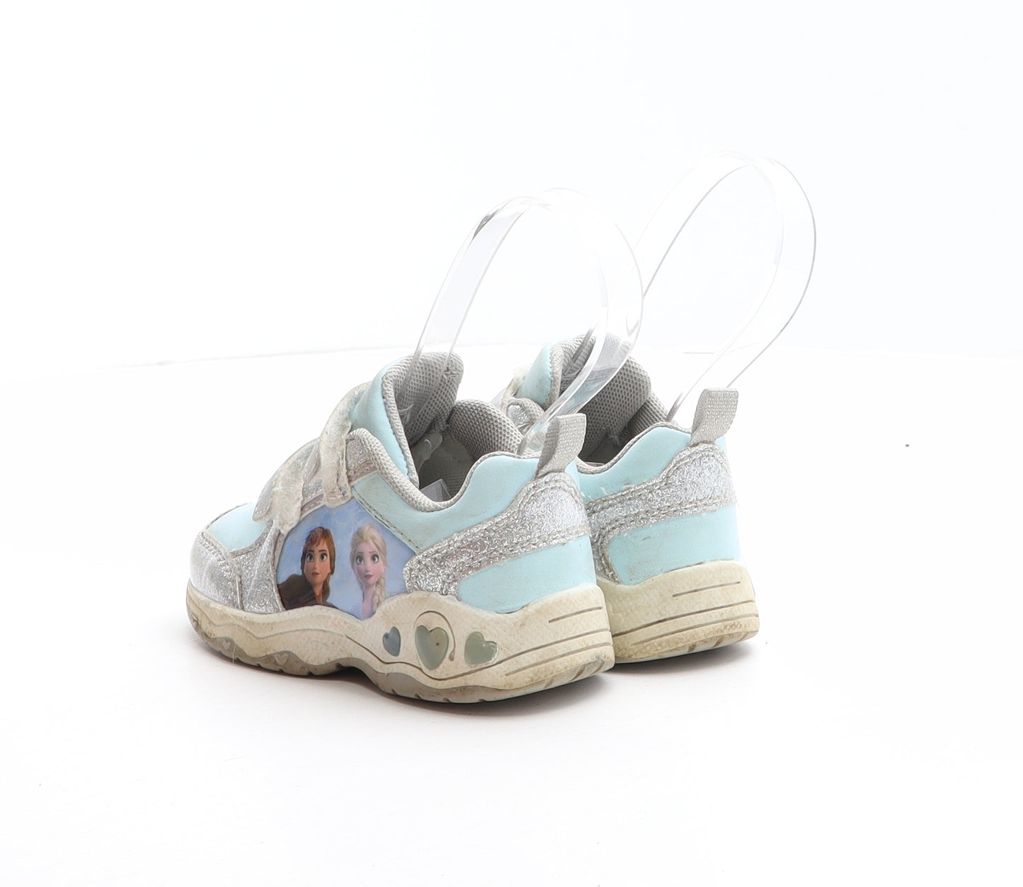 Disney Girls Blue Synthetic Trainer UK 6 23 - Frozen, Anna and Elsa, Light up