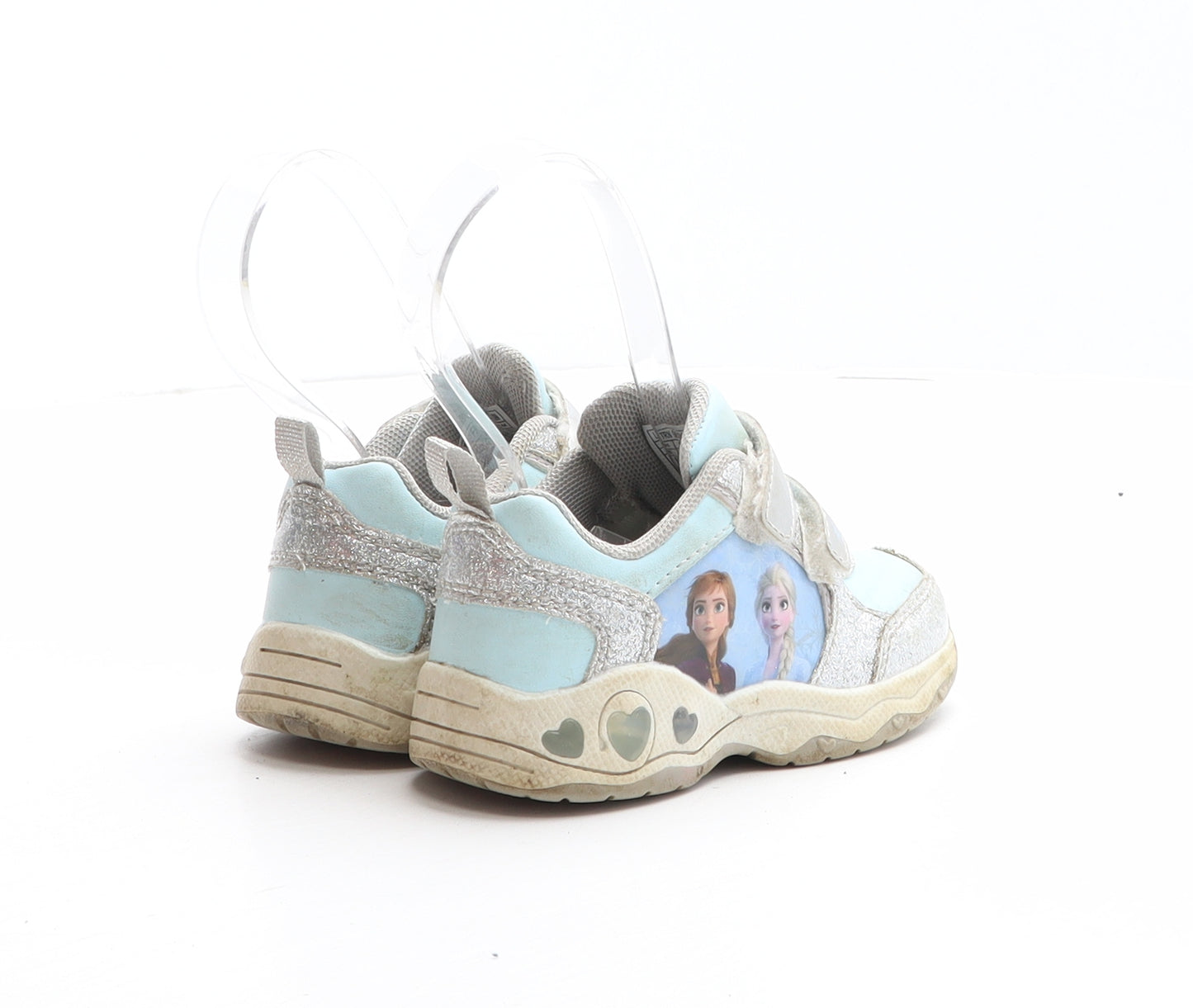 Disney Girls Blue Synthetic Trainer UK 6 23 - Frozen, Anna and Elsa, Light up