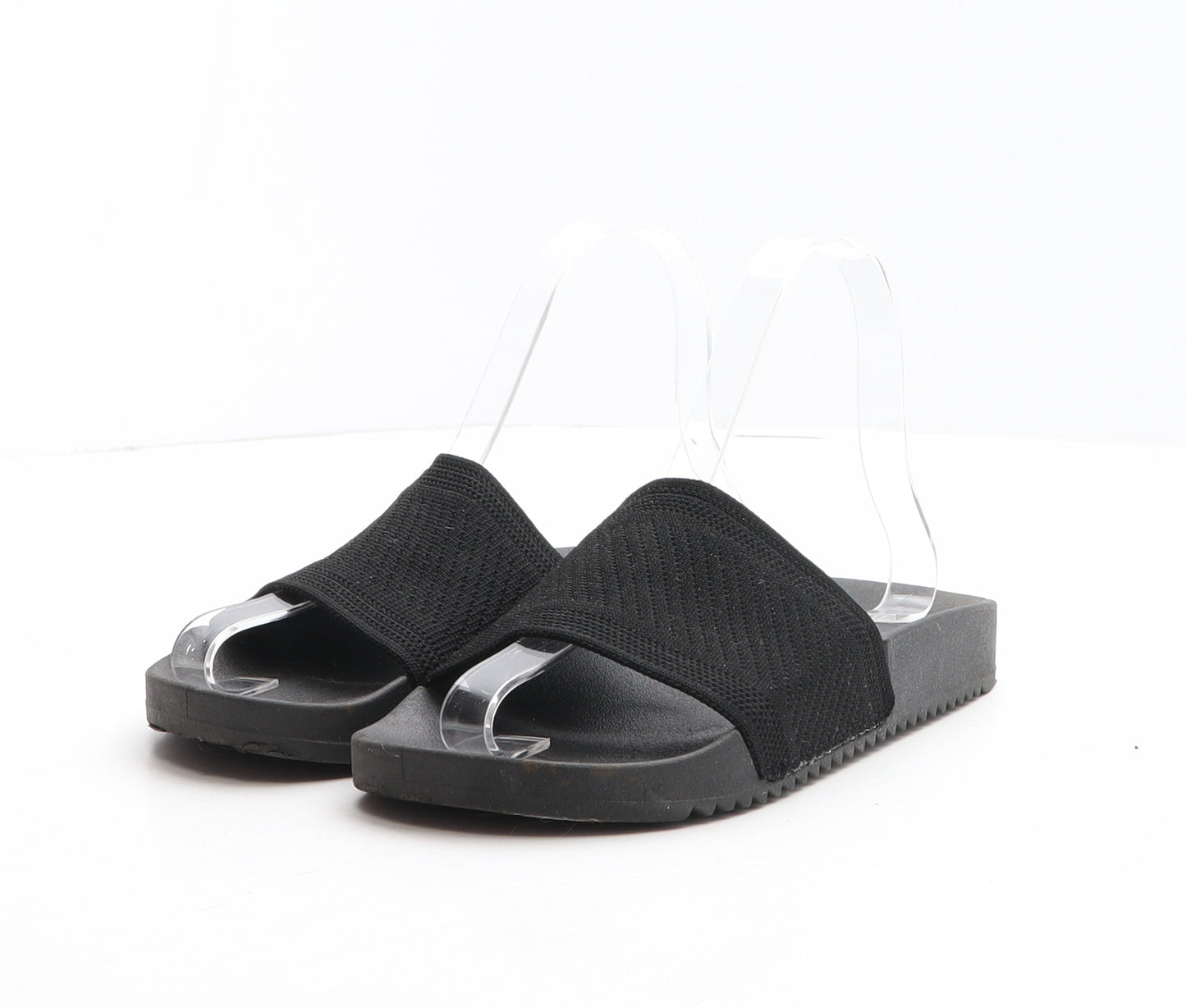 Primark Womens Black Polyester Slider Sandal UK 3 36