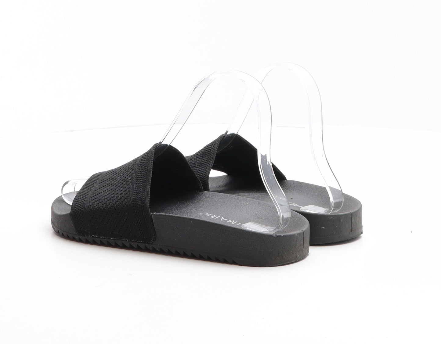 Primark Womens Black Polyester Slider Sandal UK 3 36