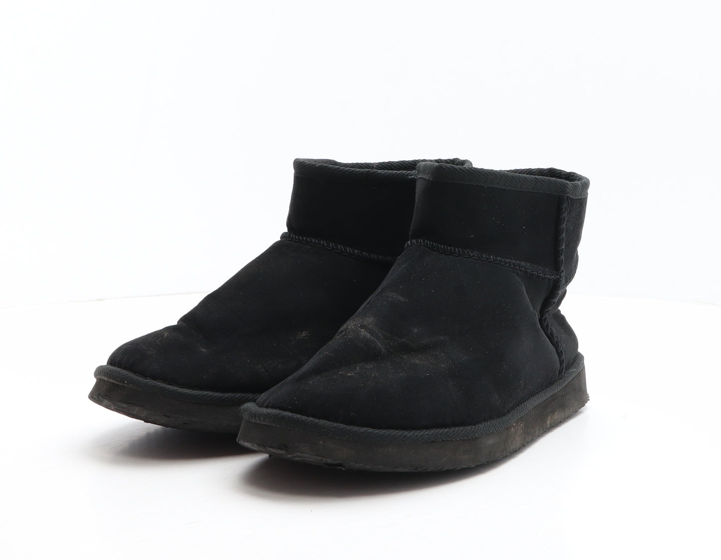 Preworn Womens Black Polyester Shearling Style Boot UK 7 40