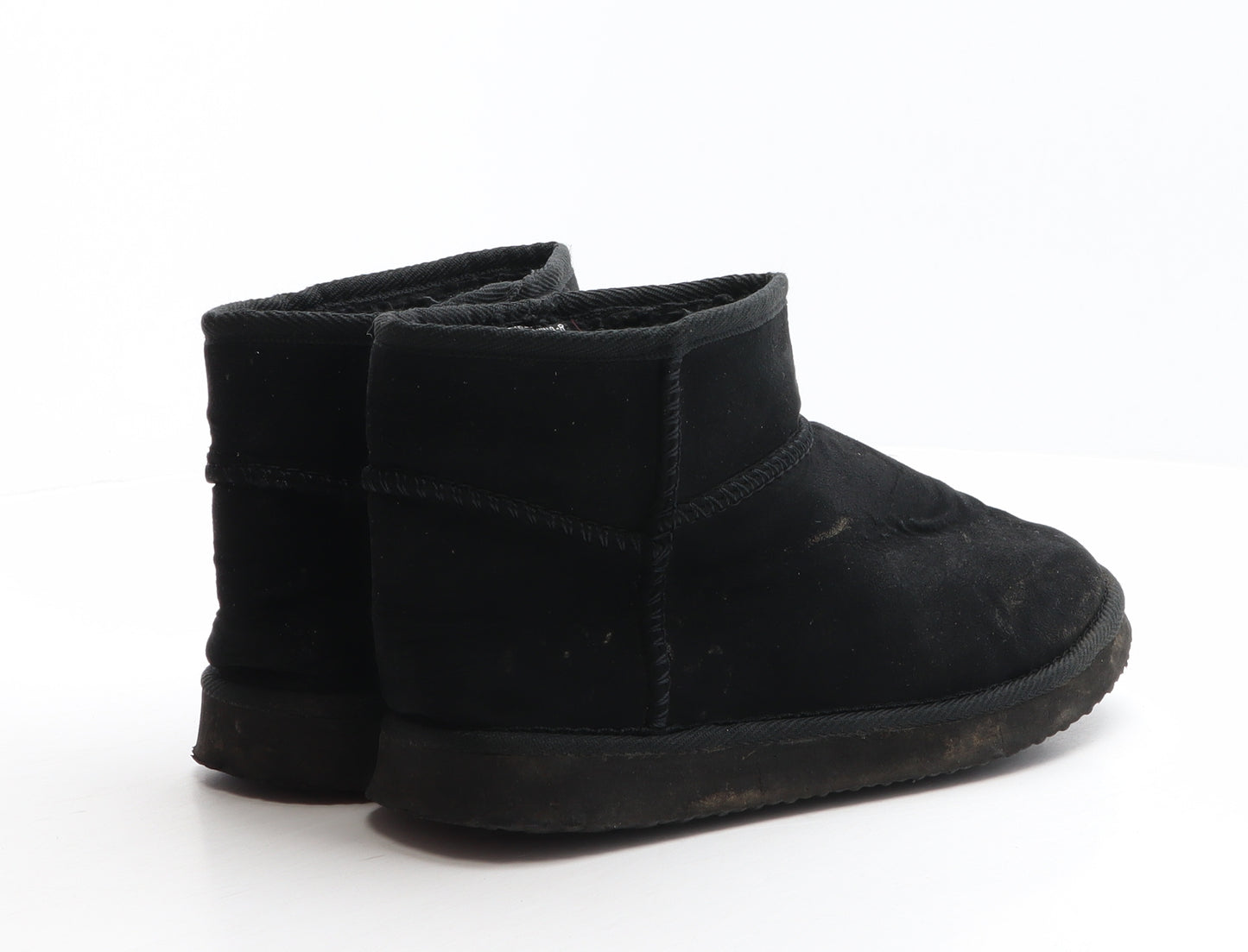 Preworn Womens Black Polyester Shearling Style Boot UK 7 40