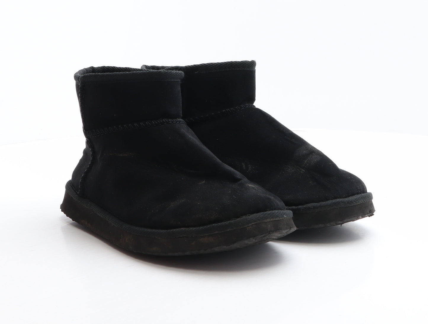 Preworn Womens Black Polyester Shearling Style Boot UK 7 40