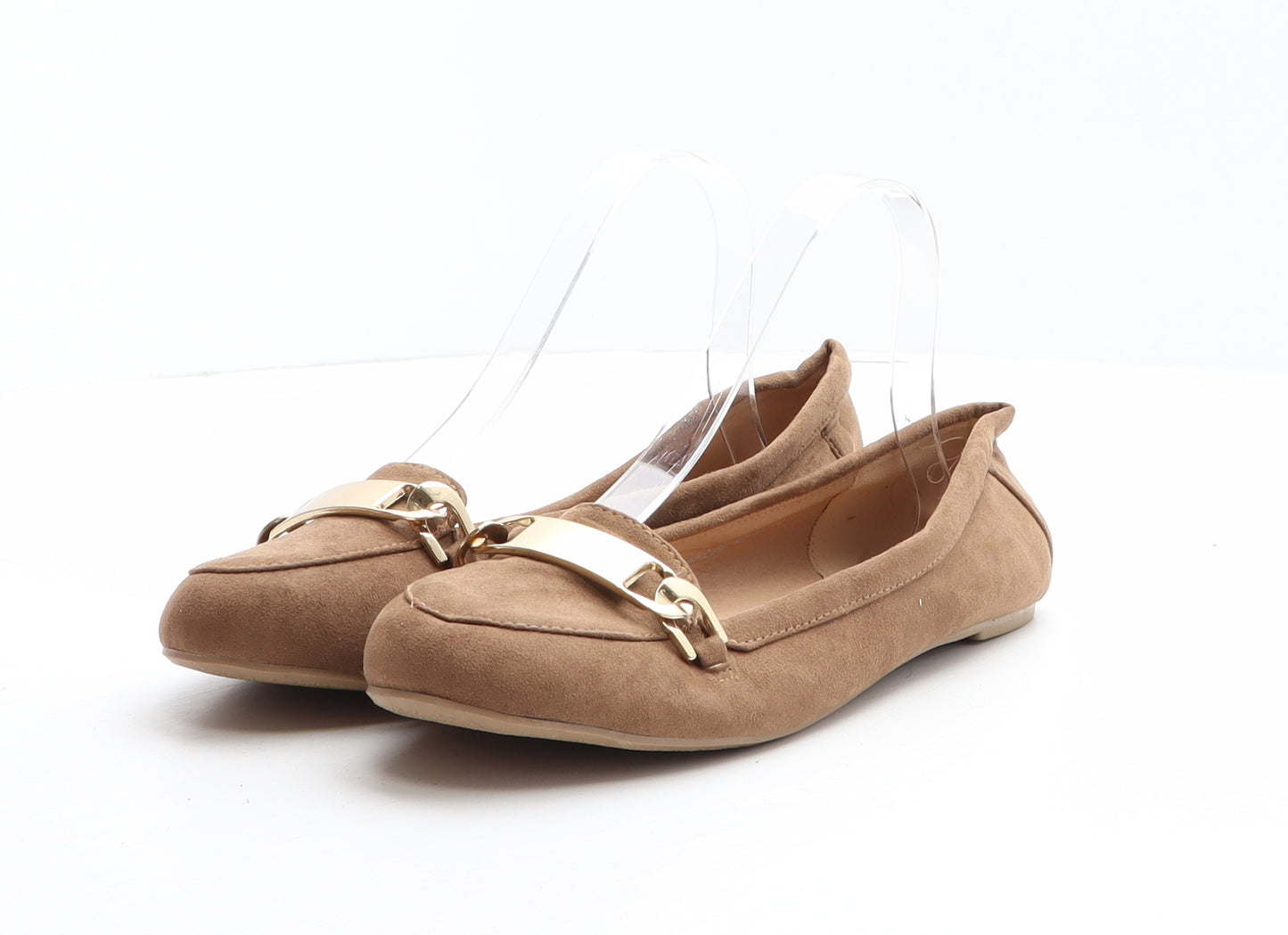 Sole Sensation Womens Brown Polyester Loafer Flat UK 6