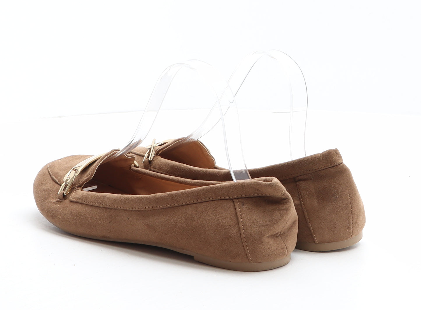Sole Sensation Womens Brown Polyester Loafer Flat UK 6