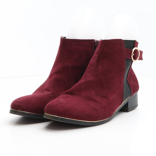 Primark Womens Red Polyester Chelsea Boot UK 7 40