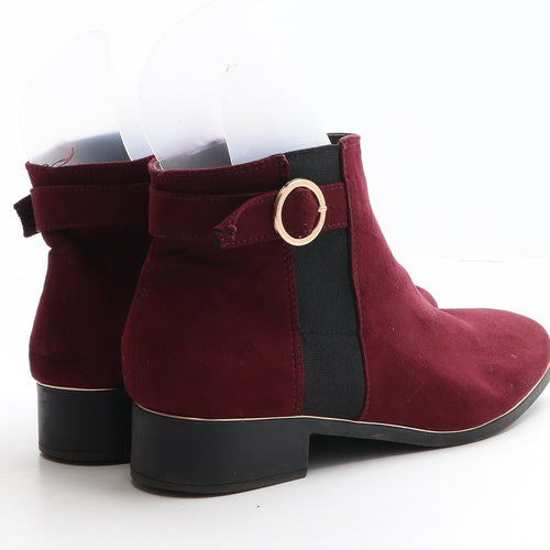 Primark Womens Red Polyester Chelsea Boot UK 7 40