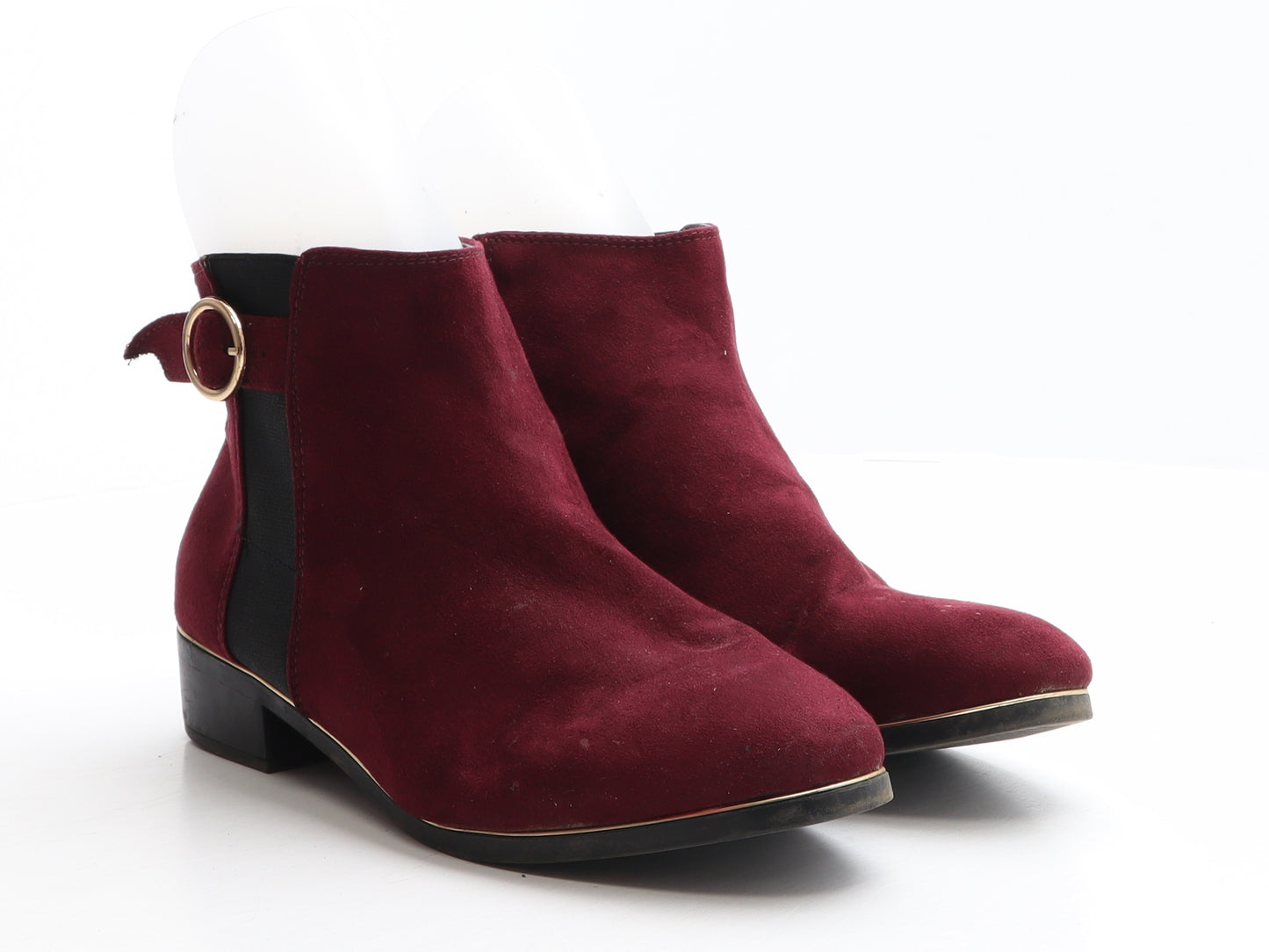 Primark Womens Red Polyester Chelsea Boot UK 7 40