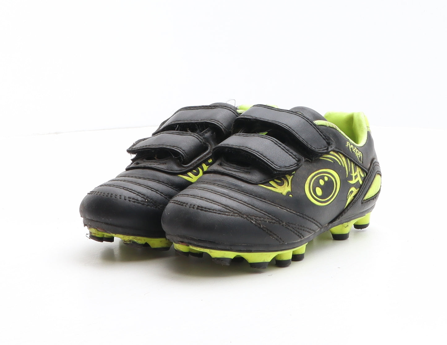 Optimum Boys Black Geometric Synthetic Trainer UK 12 31