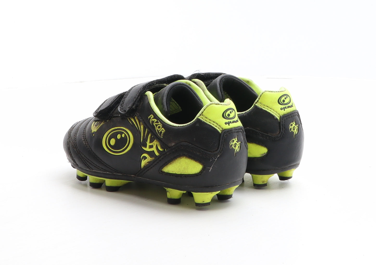 Optimum Boys Black Geometric Synthetic Trainer UK 12 31