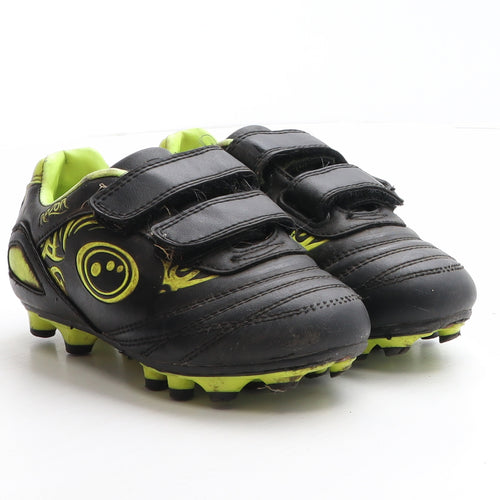 Optimum Boys Black Geometric Synthetic Trainer UK 12 31