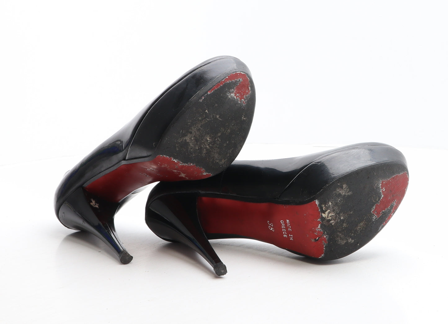 Cosi Womens Black Leather Platform Heel UK 5 38