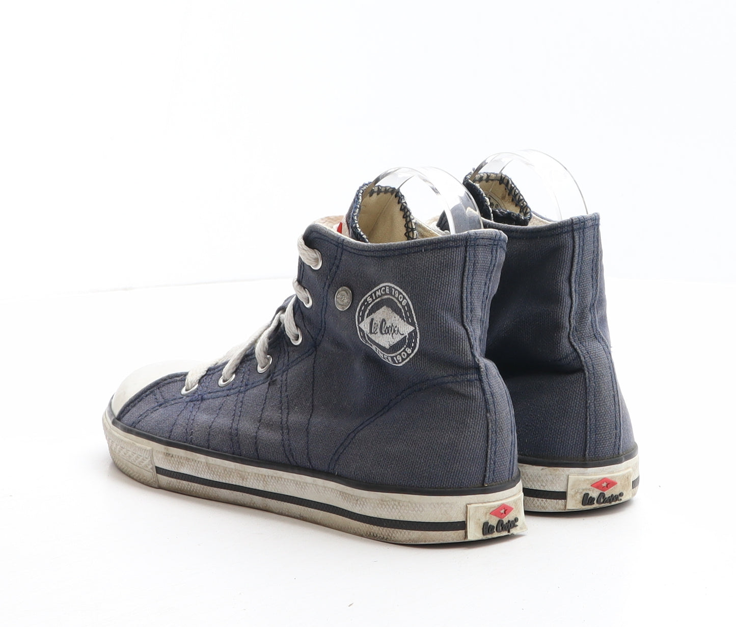 Lee Cooper Boys Blue Fabric Trainer UK 2 34