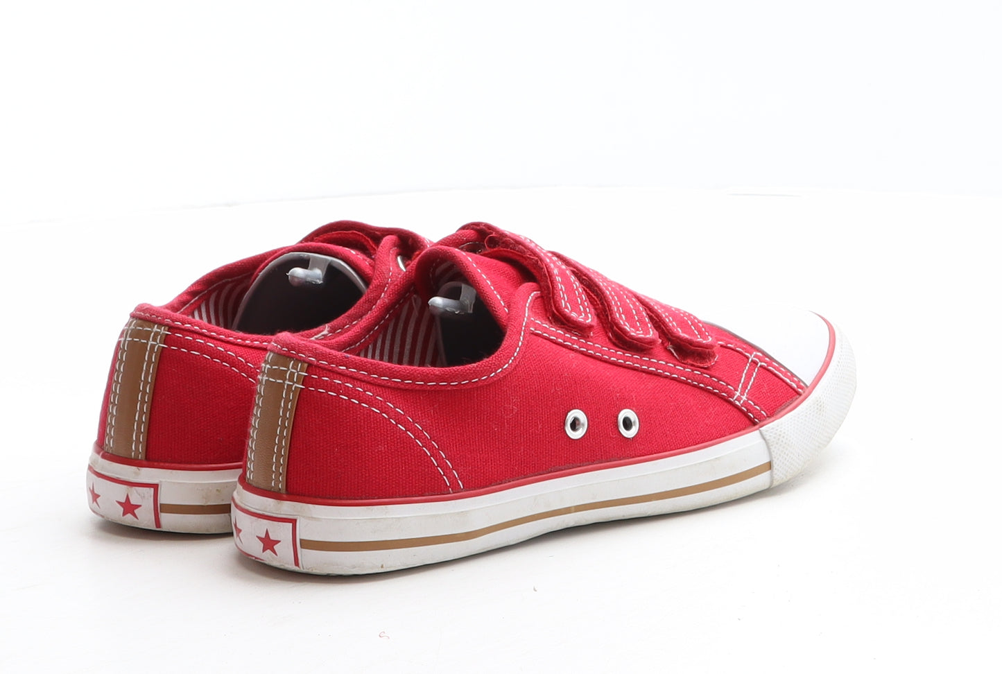 TU Boys Red Fabric Trainer UK 2