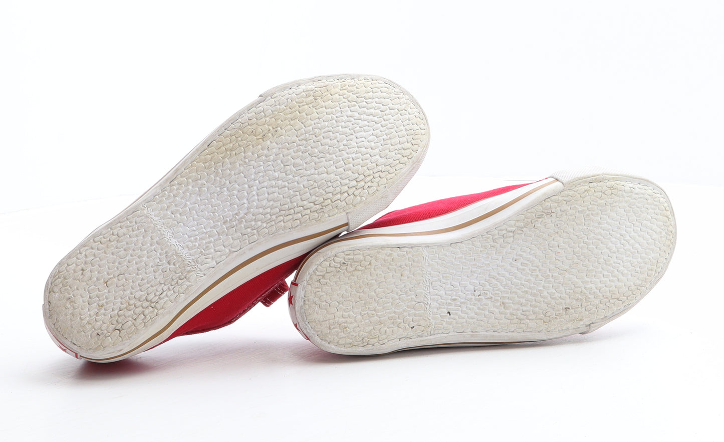 TU Boys Red Fabric Trainer UK 2