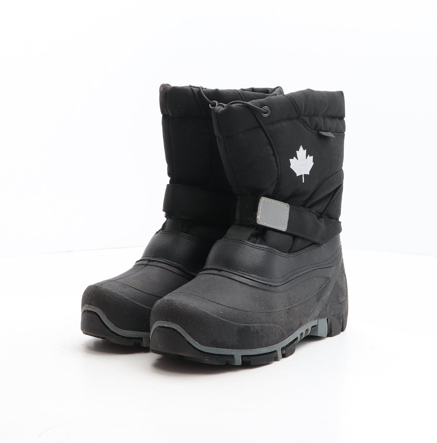 Canadians Boys Black Synthetic Snow Boot Boot UK 2.5 35