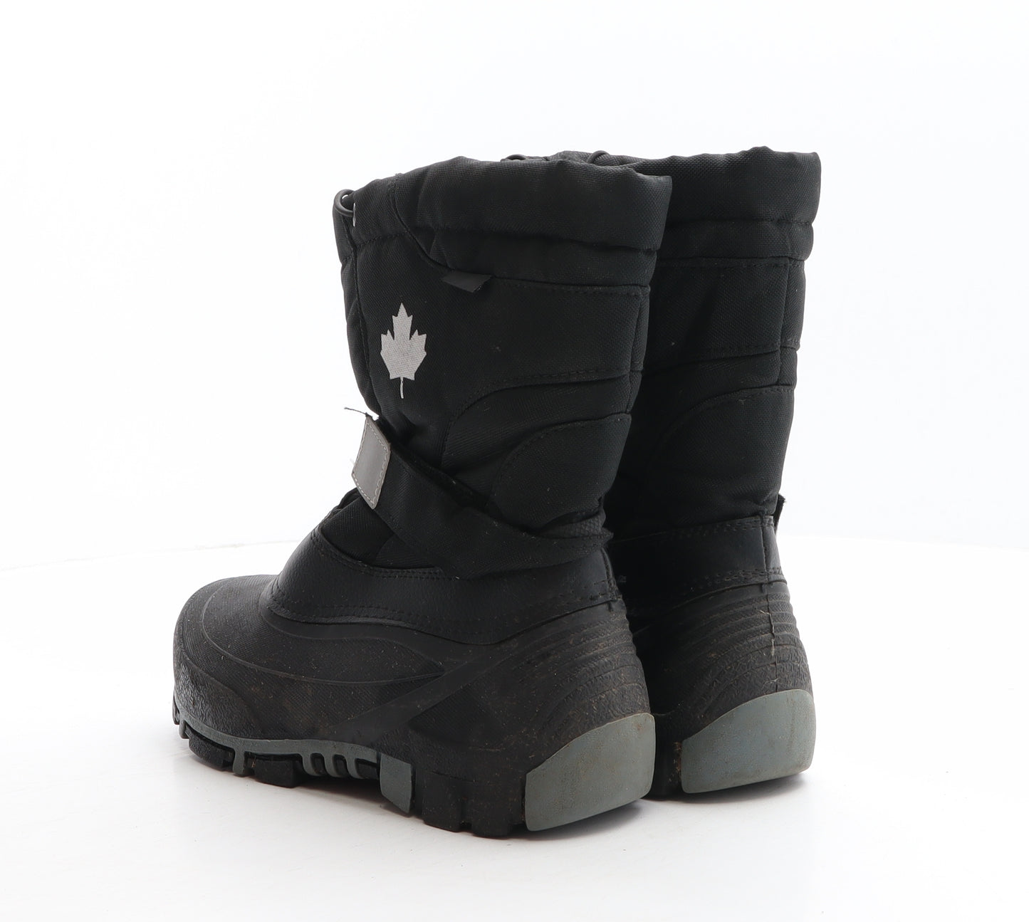 Canadians Boys Black Synthetic Snow Boot Boot UK 2.5 35