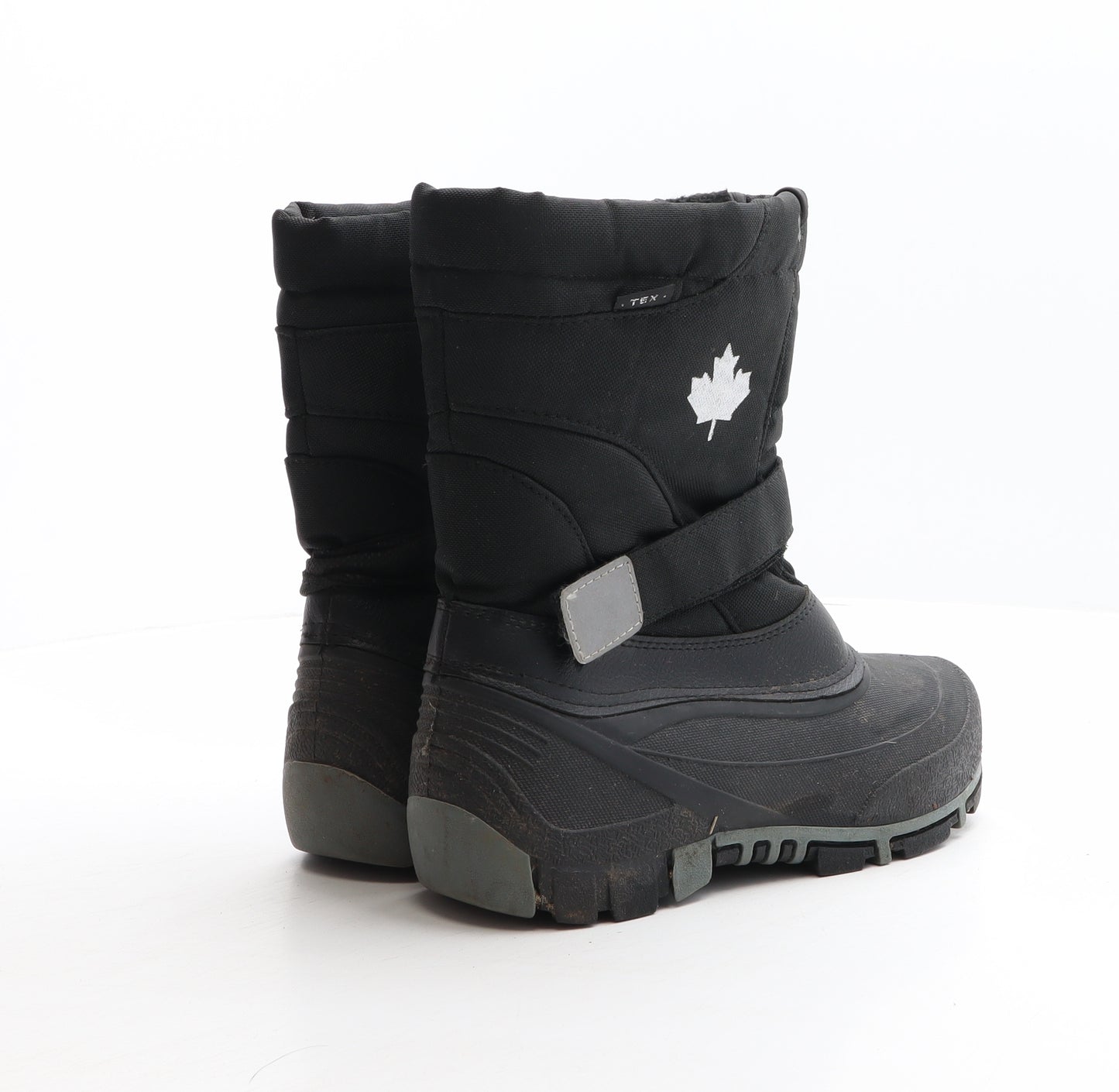 Canadians Boys Black Synthetic Snow Boot Boot UK 2.5 35
