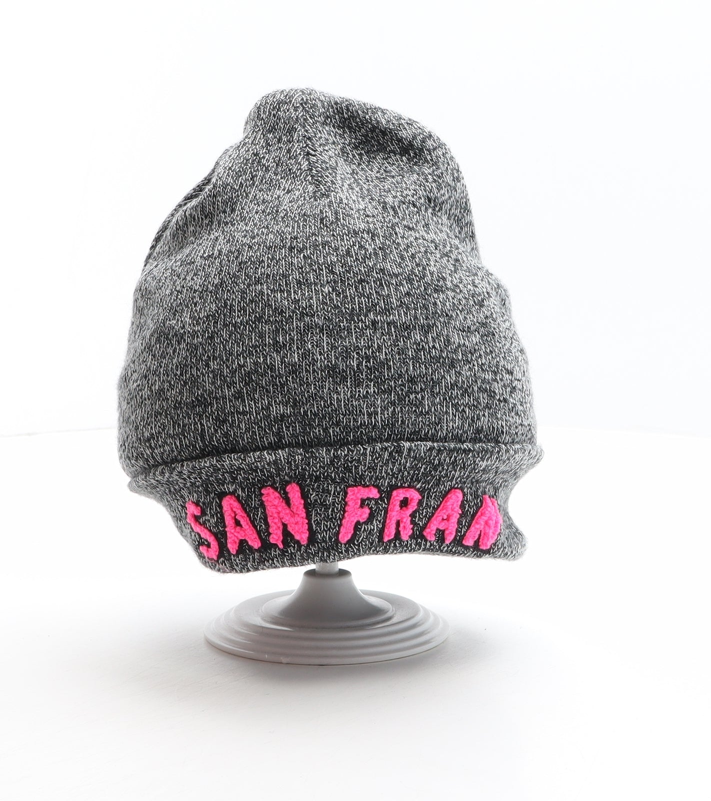 Preworn Womens Grey Acrylic Beanie One Size - San Francisco