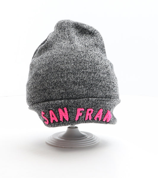 Preworn Womens Grey Acrylic Beanie One Size - San Francisco