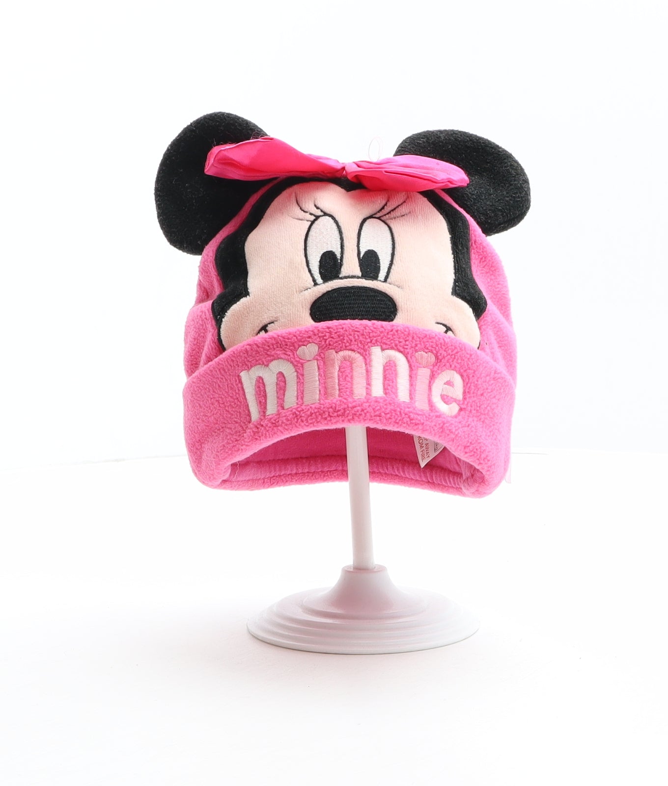 George Girls Pink Polyester Beanie One Size - Disney, Minnie Mouse