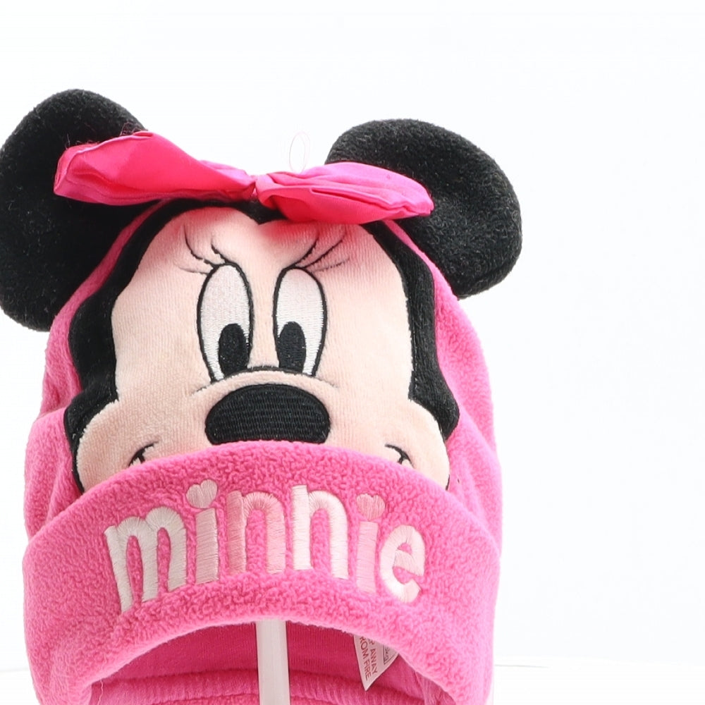 George Girls Pink Polyester Beanie One Size - Disney, Minnie Mouse