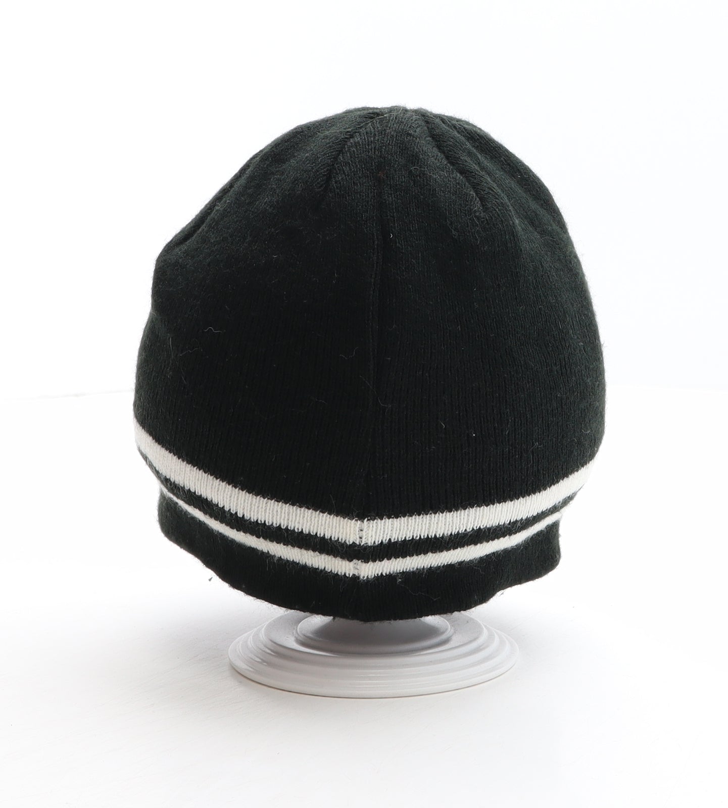 Snap-on Mens Black Striped Acrylic Beanie One Size